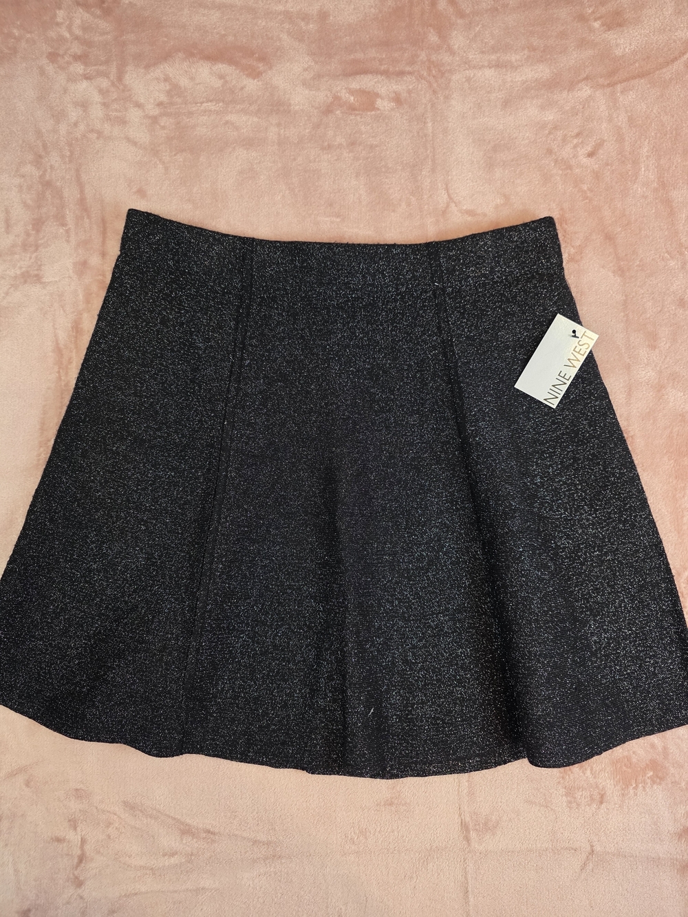 NWT Nine West Sparkle Skater Skirt - Size Large